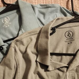 Volcom Men's Polos in Green and Gray 2 For 1
